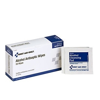 First Aid Alcohol Pads Refill 50BX White - Office Depot酒精片