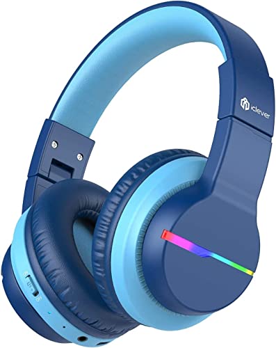 儿童蓝牙耳机 iClever BTH12 Kids Bluetooth Headphones,Colorful LED Lights Wireless Headphones