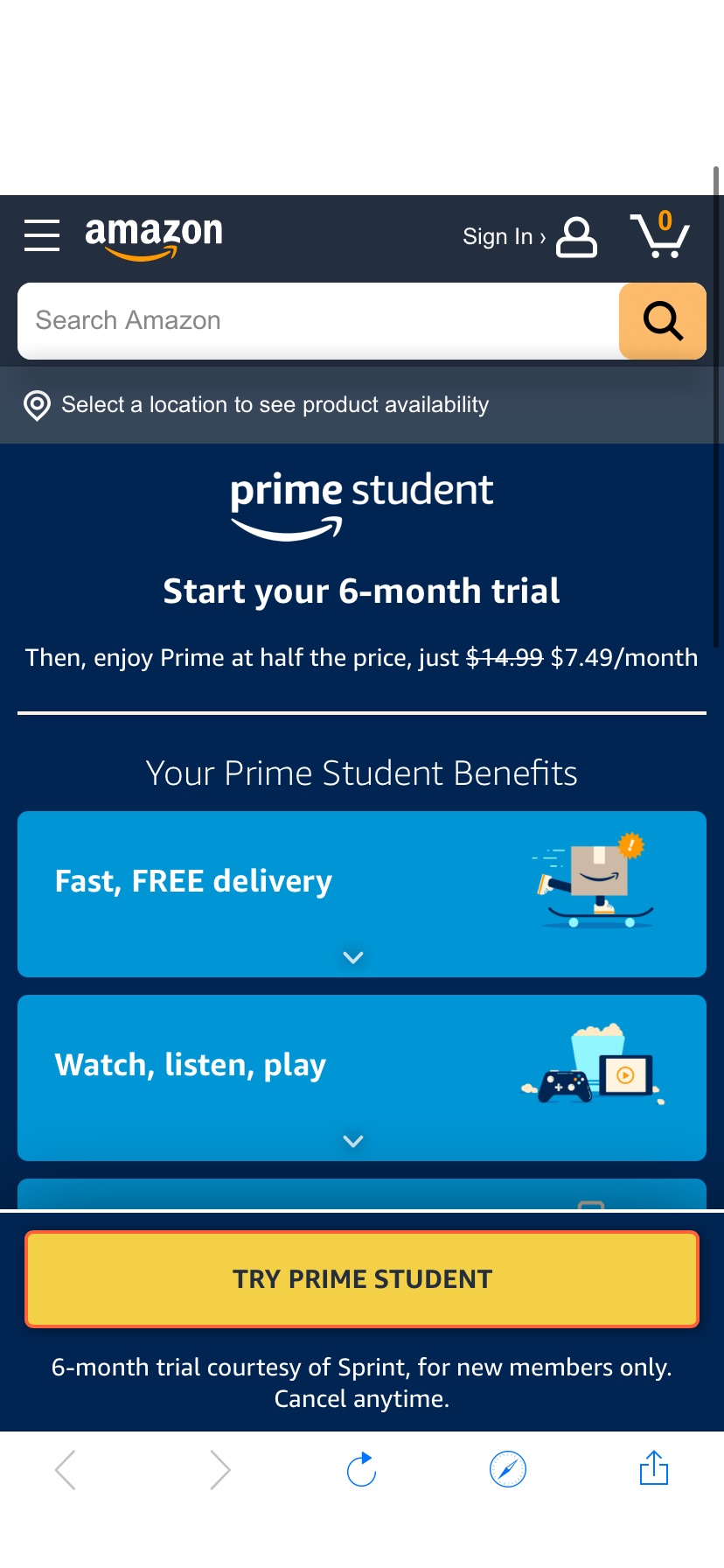 Amazon 学生Prime