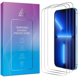 $5.94 Amazon.com: HIWILL iPhone 13 Pro 屏幕保护膜,iPhone 13 屏幕保护膜,6.1 英寸 3 件装钢化玻璃。 iPhone 13/ iPhone 13 Pro 的手机和配件。