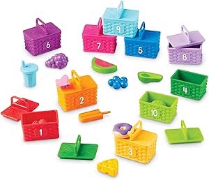 Amazon.com: Learning Resources Sorting Surprise Picnic Baskets, Toddler Sorting &amp; Matching Skills Toy, Fine Motor Skills, Preschool Educational Toys, 32 Pieces, Ages 3+ : Everything Else