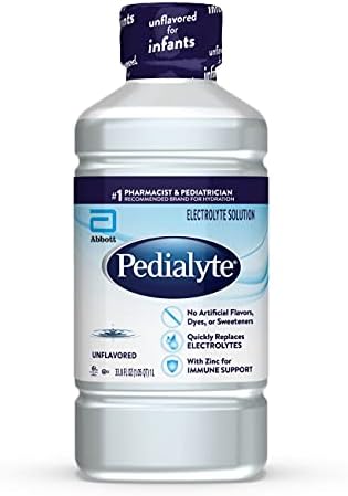 Amazon.com: Pedialyte Electrolyte Solution, Unflavored, Hydration Drink, 33.8 Fl Oz. (Pack of 4) : Baby