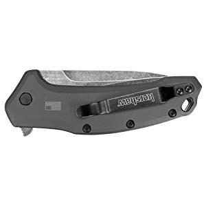 Amazon.com: Kershaw Link Gray Aluminum Blackwash (1776GRYBW) Drop-Point Knife with SpeedSafe Assisted Opening, 3.25 In. 420HC Stainless Steel Blade, Liner Lock, Flipper, Reversible Clip; 4.8 oz.刀具