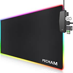PECHAM 4mm LED Soft Extra Extended Large Mouse Pad