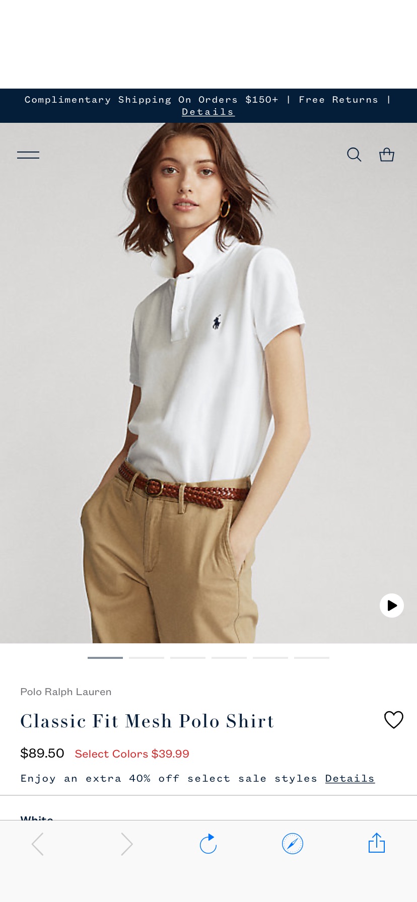 Classic Fit Mesh Polo Shirt | Polo Shirts Women | Ralph Lauren 短袖