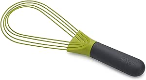 Amazon.com: Joseph Joseph 10539 Twist Whisk 2-In-1 Collapsible Balloon and Flat Whisk Silicone Coated Steel Wire, Gray/Green: Home &amp; Kitchen