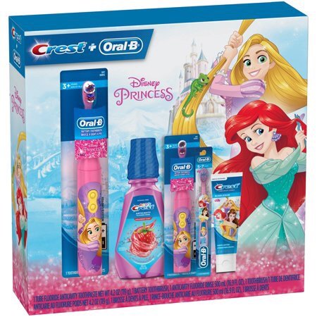 Crest & Oral-B Kids Premium Holiday Gift Pack with toothbrushes, toothpaste, and mouthwash featuring Disney Princess Characters @ Walmart