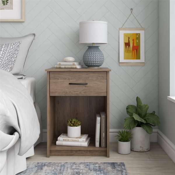 Mainstays Classic Nightstand with Drawer,