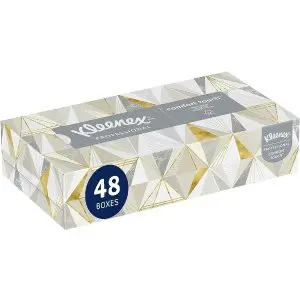 $27.09 Kleenex Professional Facial Tissue for Business (03076), Flat 12 Boxes / Convenience Case, 125 Tissues / Box, 1,500 Tissues / Case, White : Health & Household