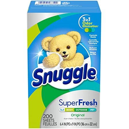 Snuggle Plus SuperFresh Fabric Softener Dryer Sheets 200 Count