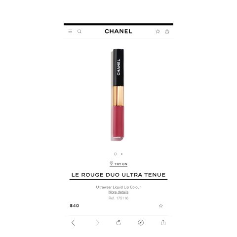 Chanel, Inc. LE ROUGE DUO ULTRA TENUE Ultrawear Liquid Lip Colour
