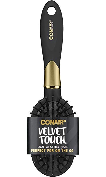 Conair Velvet Touch Hair Brush, Cushion, Mid-Size 天鵝絨觸感中型坐墊刷