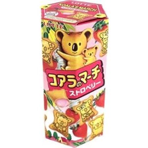 Lotte 草莓奶油口味小熊饼干1.45oz 12盒