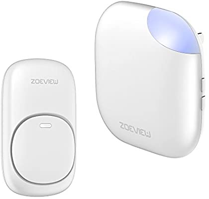 门铃ZOEVIEW Model MN Wireless Doorbell Waterproof Door Chime Kit, 1 Push Button and 1 Plug-in Receiver - - Amazon.com