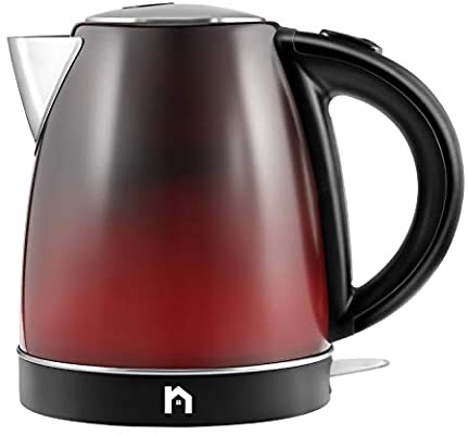 New House Kitchen Color Changing Electric Kettle with Rapid Boil Feature BPA Free Interior, Fast Heating Water Boiler, Auto-Shutoff, 1.7 Liter/1.8 Quart, Stainless Steel 电热水壶 1.7立升