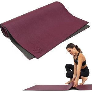 $19.99 Koru Fold & Roll 瑜伽垫 - 专利设计,传统瑜伽垫的清洁替代品,6 毫米厚,不含 7 片,SGS 认证,68 x 24
