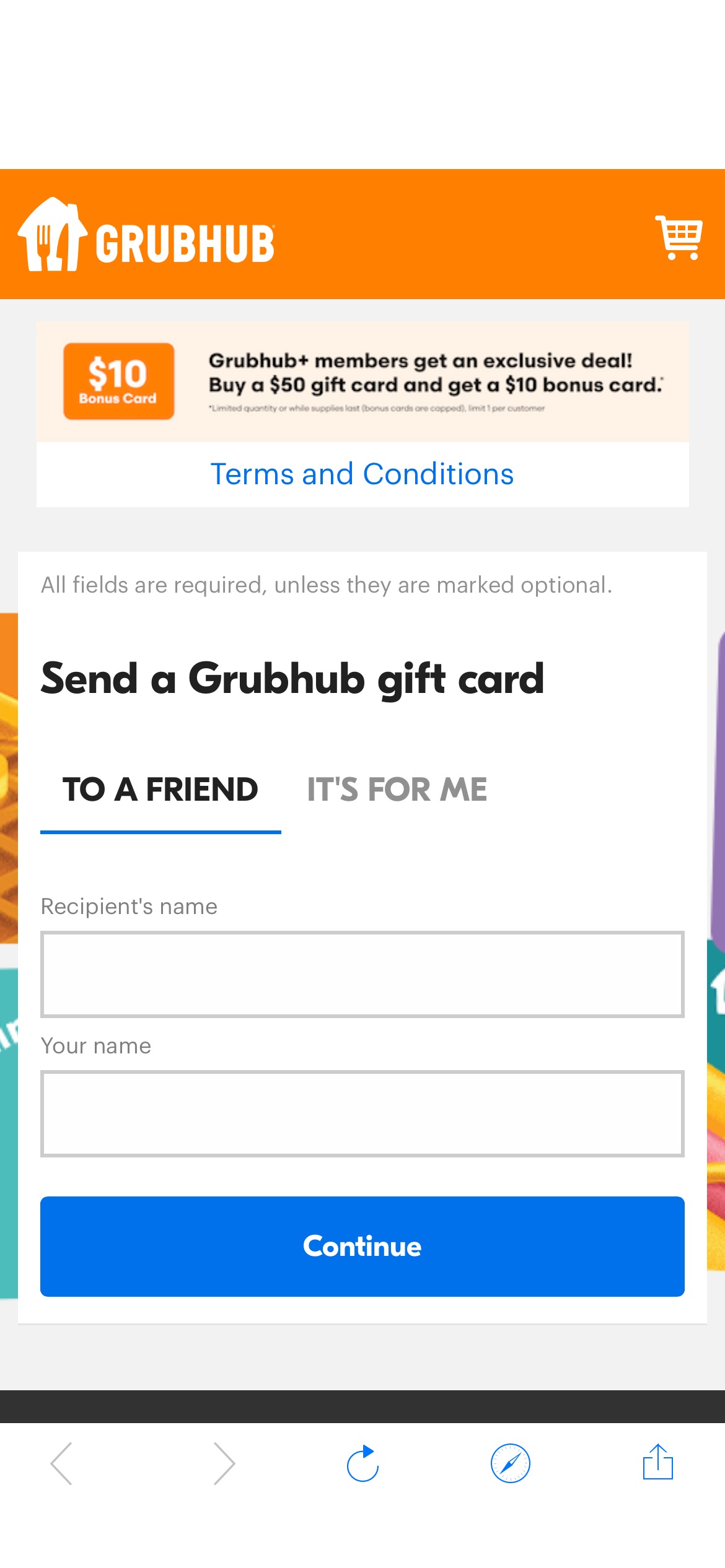 Grubhub Gift Cards by CashStar