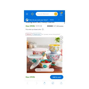 $19.96 The Pioneer Woman 10-Piece Melamine Mixing Bowl Set, Fancy Flourish - Walmart.com