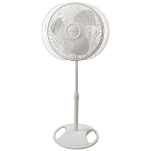 Lasko 16" Oscillating 3-Speed Pedestal Fan, S16200, White