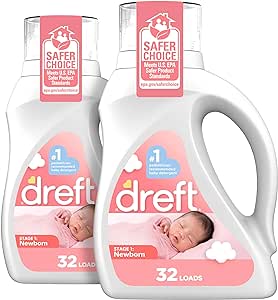 Amazon.com: Dreft Stage 1: Newborn Hypoallergenic Baby Laundry Detergent Liquid Soap (HE), 部分额外6折