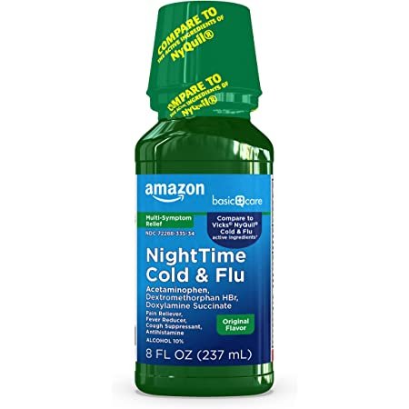 Amazon Basic Care Nighttime Cold & Flu Relief