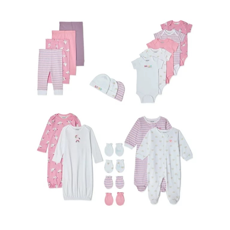 Garanimals Newborn Baby Girl Shower Gift Set, 20-Piece, Preemie-6/9 Months - Walmart.com母婴礼盒