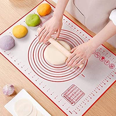 OKeanu Non Slip Silicone Pastry Mat, Large Non-stick Baking Mat for Rolling Dough