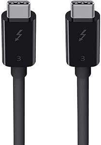 Thunderbolt 3 Cable (USB-C to USB-C) 2.6ft/0.8m