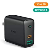 Amazon.com: AUKEY 60W PD Charger, USB C Wall Charger with Dynamic Detect &amp; Power Delivery 插头