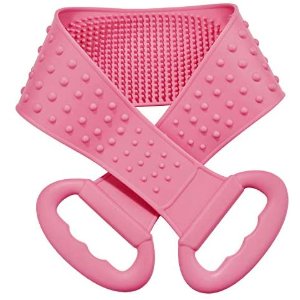 $4.79 Vebiys Silicone Back Scrubber For Shower - Body Brush For Bathing - For Back Cleansing And Exfoliating, Back Massage, All Parts Of The Body To Remove Ash And Mud (Pink)硅胶洗背器