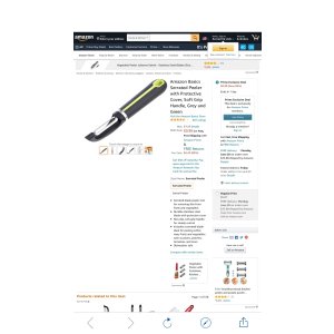 $0.9 Amazon.com: Amazon Basics Serrated Peeler with Protective Cover, Soft Grip Handle, Grey and Green: Kitchen & Dining削皮刀