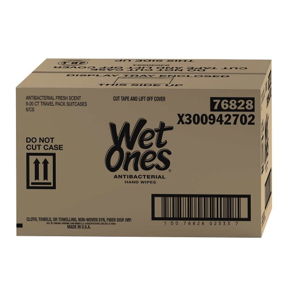 Wet Ones抗菌擦手湿巾 20张 x 54包