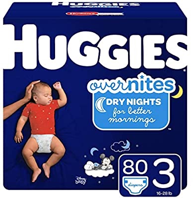 Amazon.com: Huggies Overnites Nighttime Diapers, Size 3, 80 Ct (Packaging May Vary): Health & Personal Care尿不湿