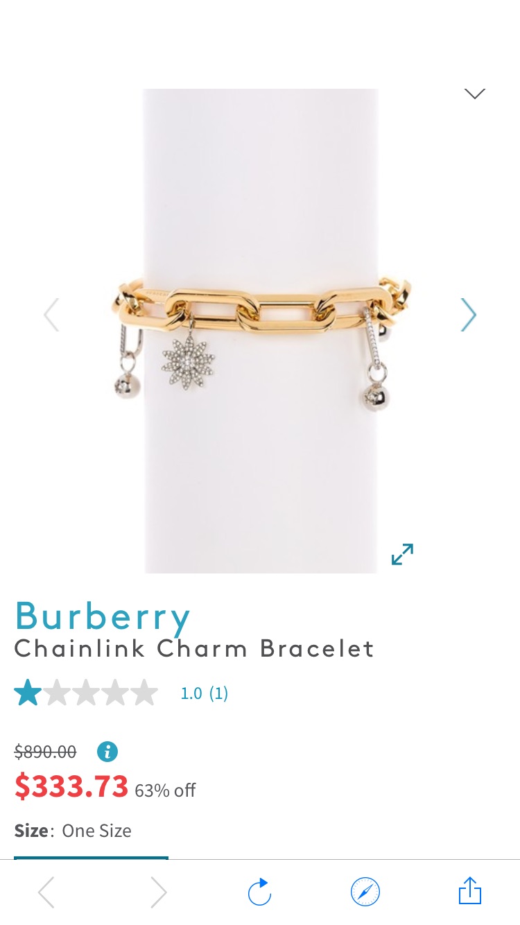 Burberry 手鍊| Chainlink Charm Bracelet | Nordstrom Rack