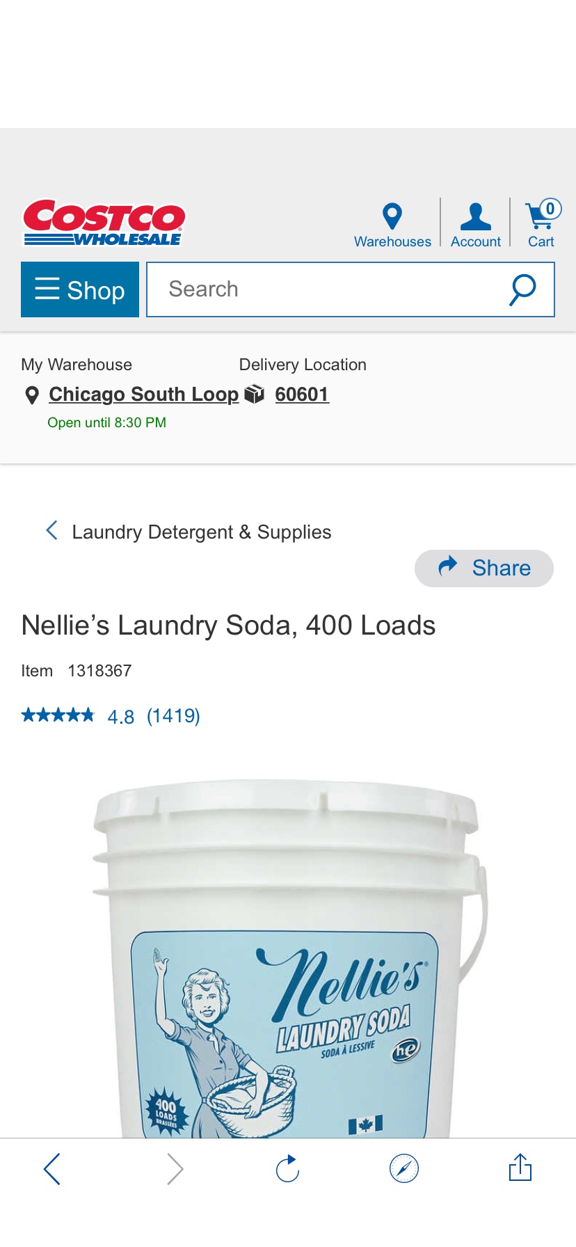 Nellie’s 洗衣粉, 400 Loads | Costco
