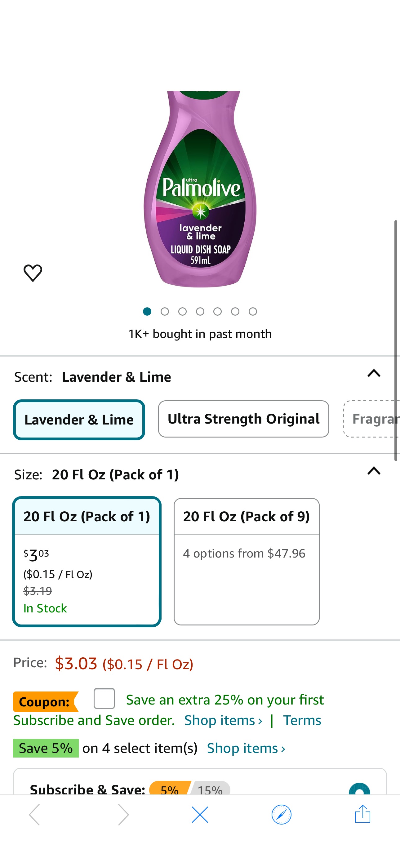Amazon.com: Palmolive Ultra Experientials Liquid Dish Soap, Lavender & Lime Scent, 20 Fl Oz (Pack of 1) : Health & Household clip coupon
