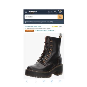 $99.97 Amazon.com | Dr. Martens Shoes Leona Boot, Black Vintage Smooth, 7 UK, Women s 9 US | Oxfords 打折了！