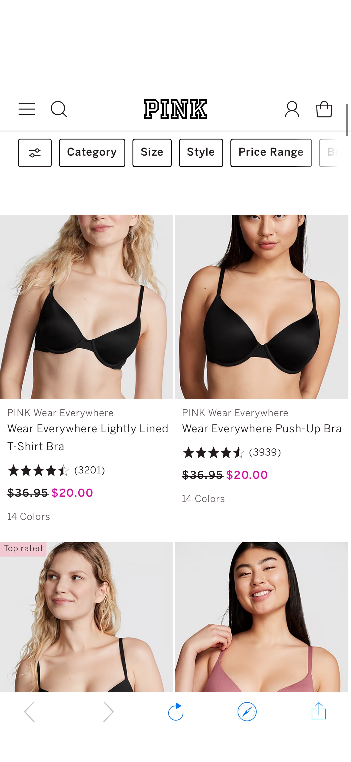 Victoria’s Secret PINK Wear Everywhere Bras Only $20