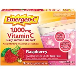 Emergen-C1000mg Vitamin C Powder, with Antioxidants　Raspberry Flavor - 30 Count