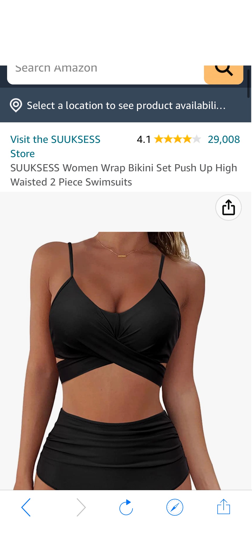 Amazon.com: SUUKSESS Women High Waisted Bikini Criss Cross Swimsuits Push Up Bathing Suits(XL, Hot Pink) : Clothing, Shoes & Jewelry原价41