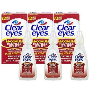 Clear Eyes Maximum Redness Relief Eye Drops | 0.5 Fl Oz (Pack of 3)