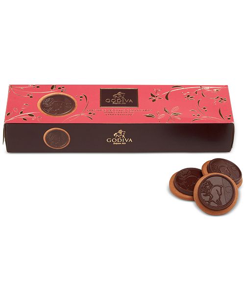 Godiva饼干礼盒 12-Piece Lady Noir Dark Chocolate Vanilla Biscuits