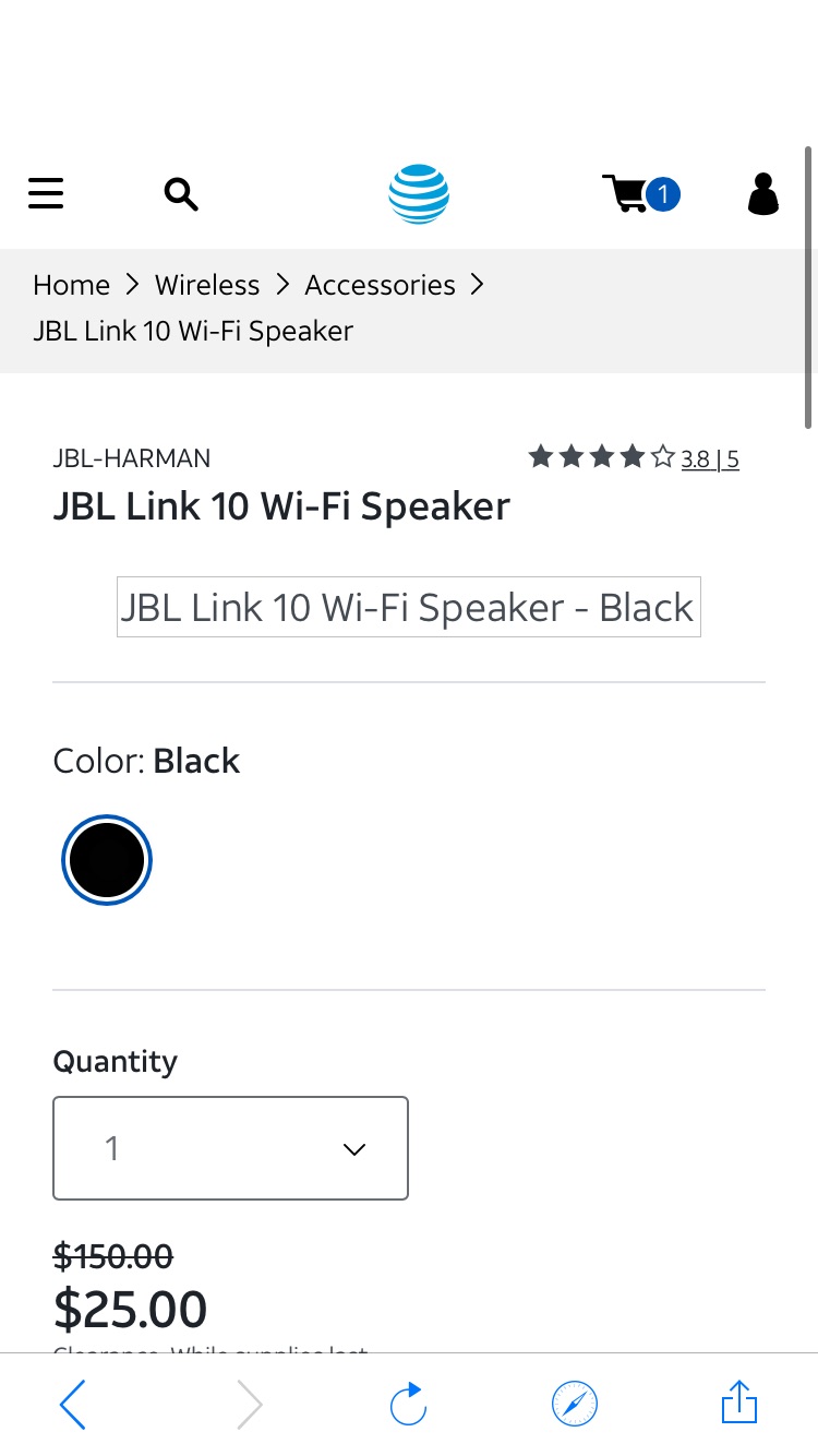 JBL Link 10 Wi-Fi Speaker 音响