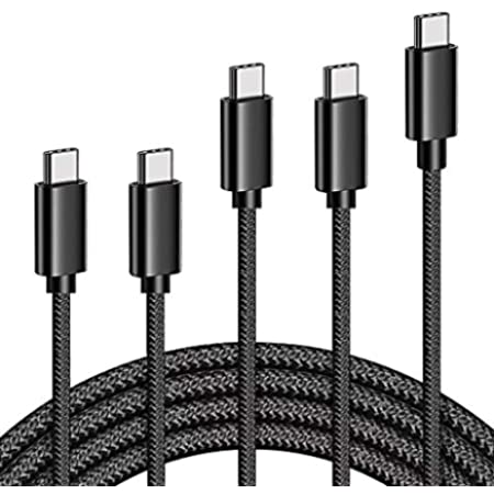 USB Type C Cable 充电线 5Pack (3/3/6/6/10FT) Nylon Braided USB C Cable Fast Charger Charging Cord Compatible Samsung Galaxy S9 S8 Note 9 Note 8 Plus,LG V30 G6 G5 V20,Google Pixel, Moto Z2(Blue)