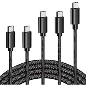 $7.9 USB Type C Cable 充电线 5Pack (3/3/6/6/10FT) Nylon Braided USB C Cable Fast Charger Charging Cord Compatible Samsung Galaxy S9 S8 Note 9 Note 8 Plus,LG V30 G6 G5 V20,Google Pixel, Moto Z2(Blue)
