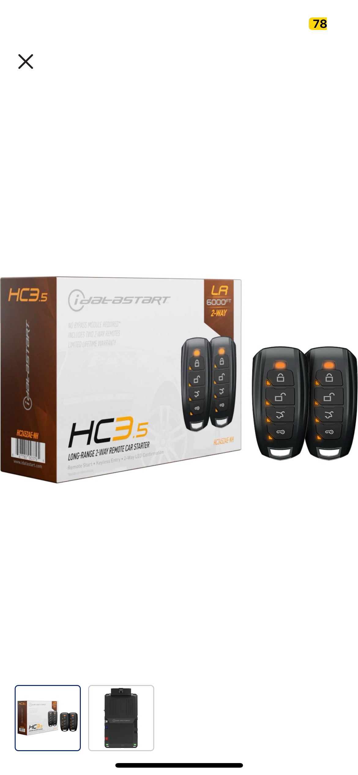 iDataStart HC3.5 2-Way LED Remote Start System Installation Included Black HC2452AE-NH - Best Buy
