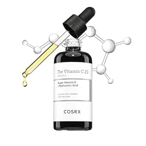 Amazon.com: COSRX Pure Vitamin C Serum with Vitamin E &amp; Hyaluronic Acid, Brightening &amp; Hydrating Facial Serum for Fine Lines, Uneven Skin Tone &amp; Dull Skin, 0.7oz/20g, 