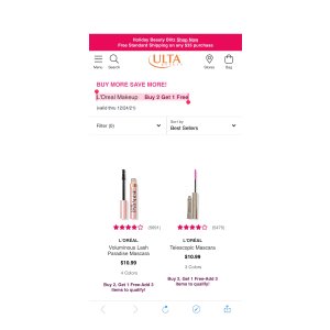 L Oreal 化妆品,买二送一!