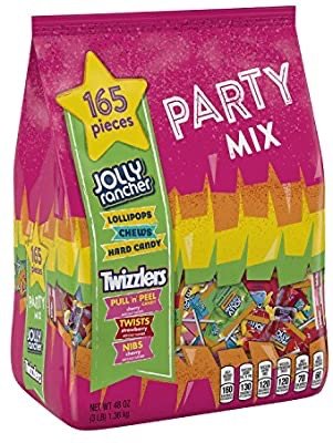 Jolly Rancher & Twizzlers Candy Variety Pack, Fun Size, 165 Pieces, 48 Oz