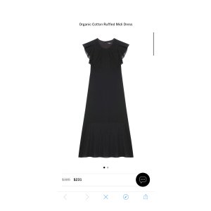 $231 Shop Theory Organic Cotton Ruffled Midi Dress | Saks Fifth Avenue